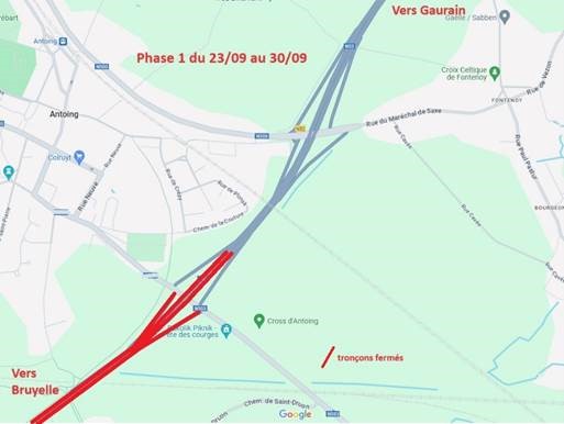 N52 – Tournai / Antoing : lancement d’un chantier de réfection de revêtement